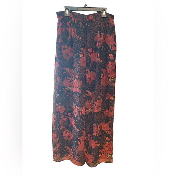 Sheri Martin Sz 8P Red Vintage 2 Piece Floral Evening Cocktail Wedding Pantsuit - Picture 5 of 9